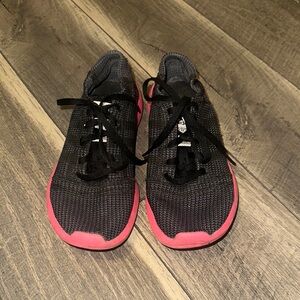 Adidas Black and Pink Sneakers